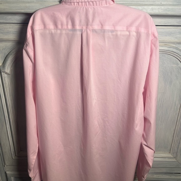 Lauren Ralph Lauren Pink Plaid Classic Fit Ultra Flex Button Down Dress Shirt - Picture 10 of 10